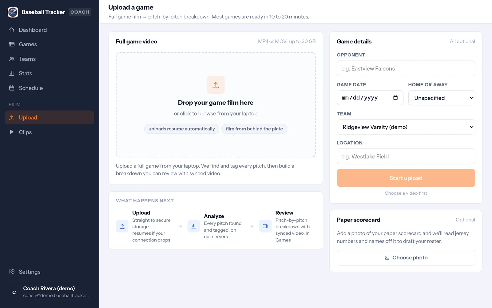 Subida en el portal de pitcheo para coaches: Sube el juego desde tu laptop